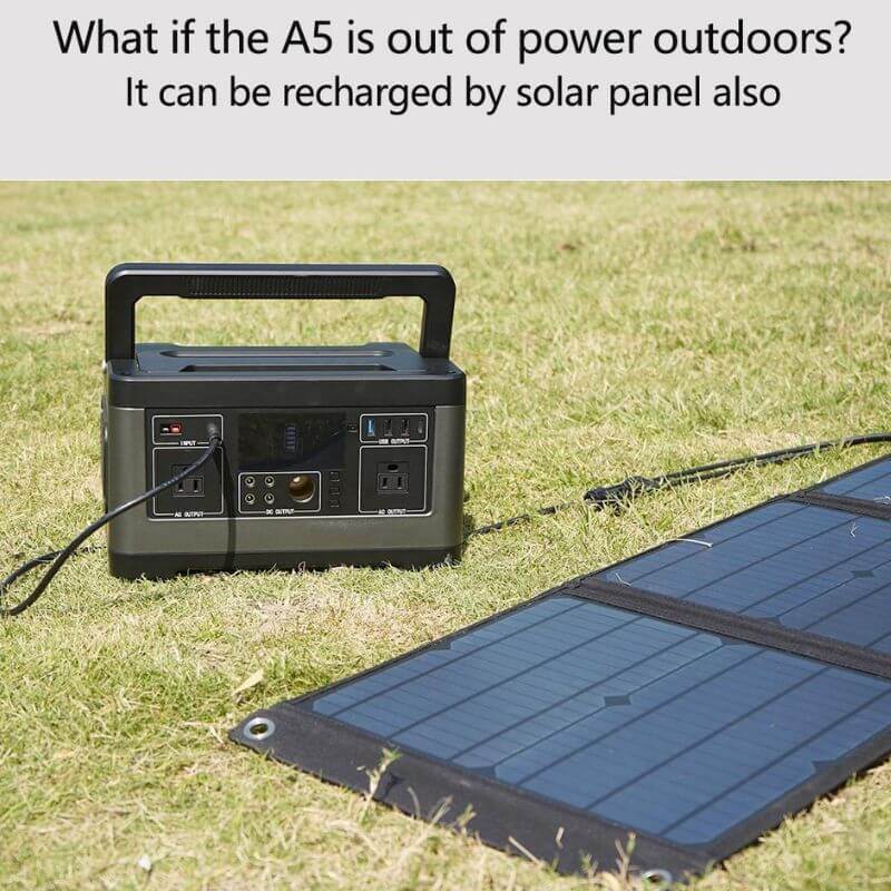 520Wh 500W Pure Sine Wave Lithium Battery Generator for Camping, Emergency, Home Backup