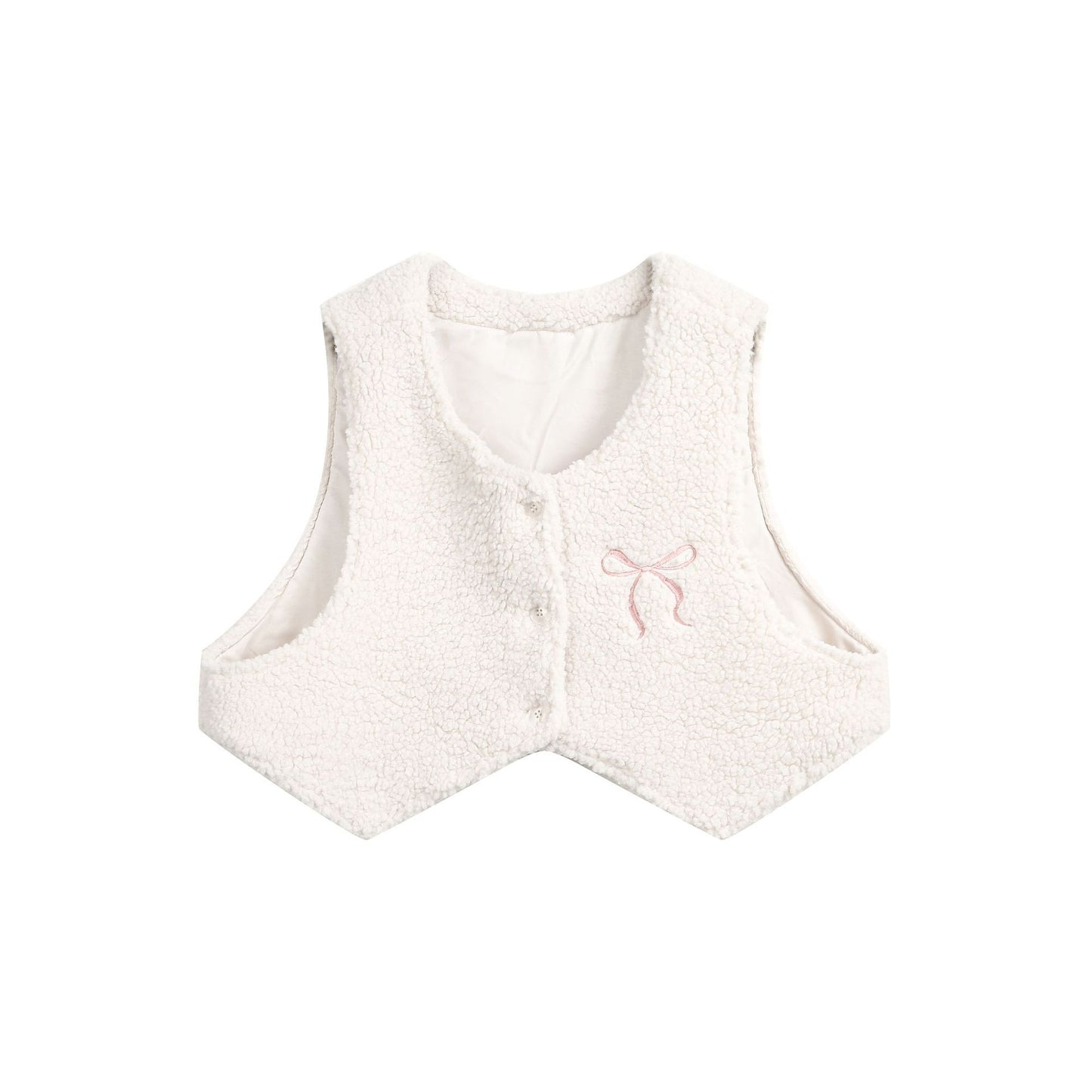 TODAMU® new winter new sweet girly vest detachable lamb wool cotton jacket
