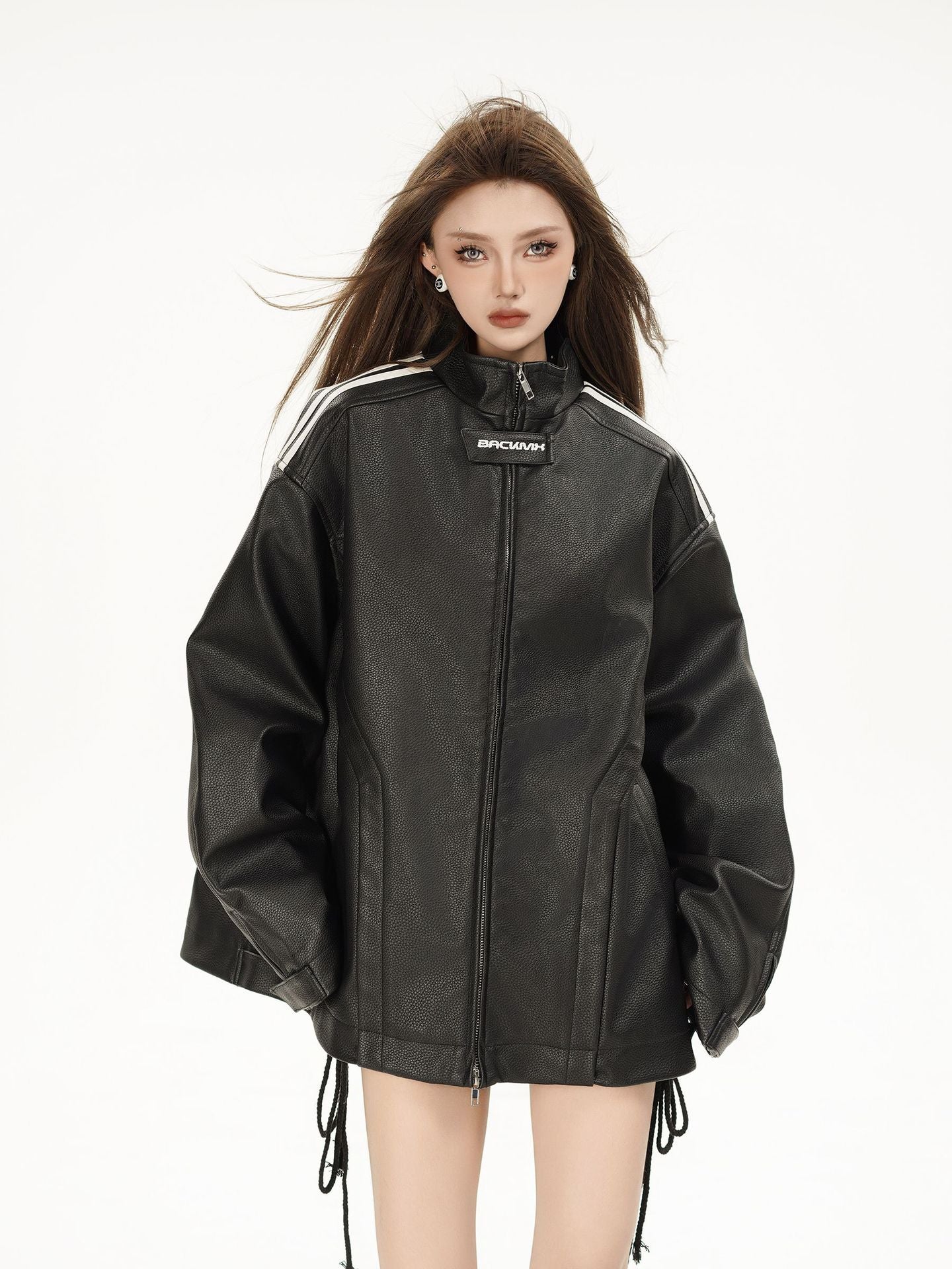 TODAMU® Women's New American Retro Loose Leather Jacket