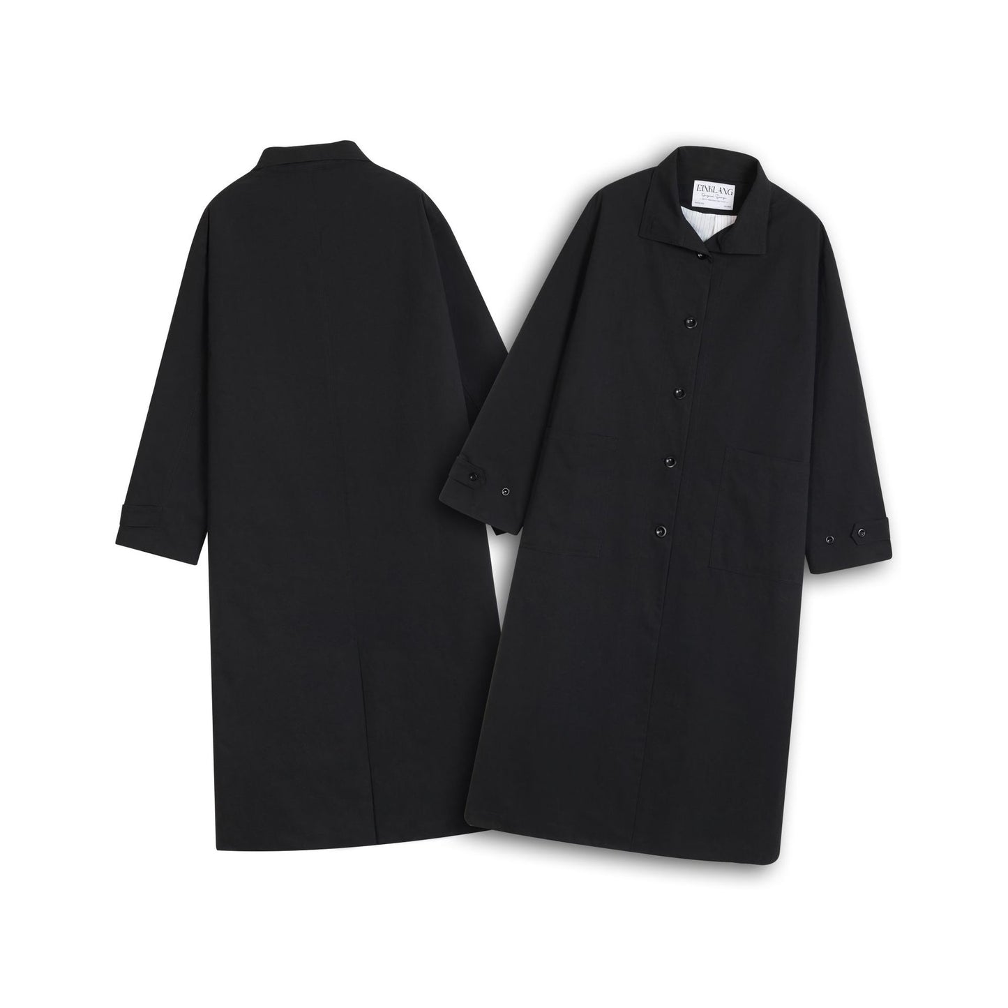 TODAMU® Loose-Fit Stand Collar Trench Coat