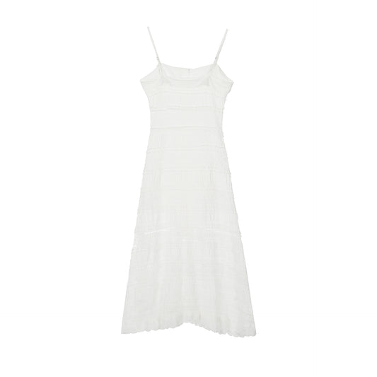 TODAMU® women's American retro lace-trimmed suspender dress