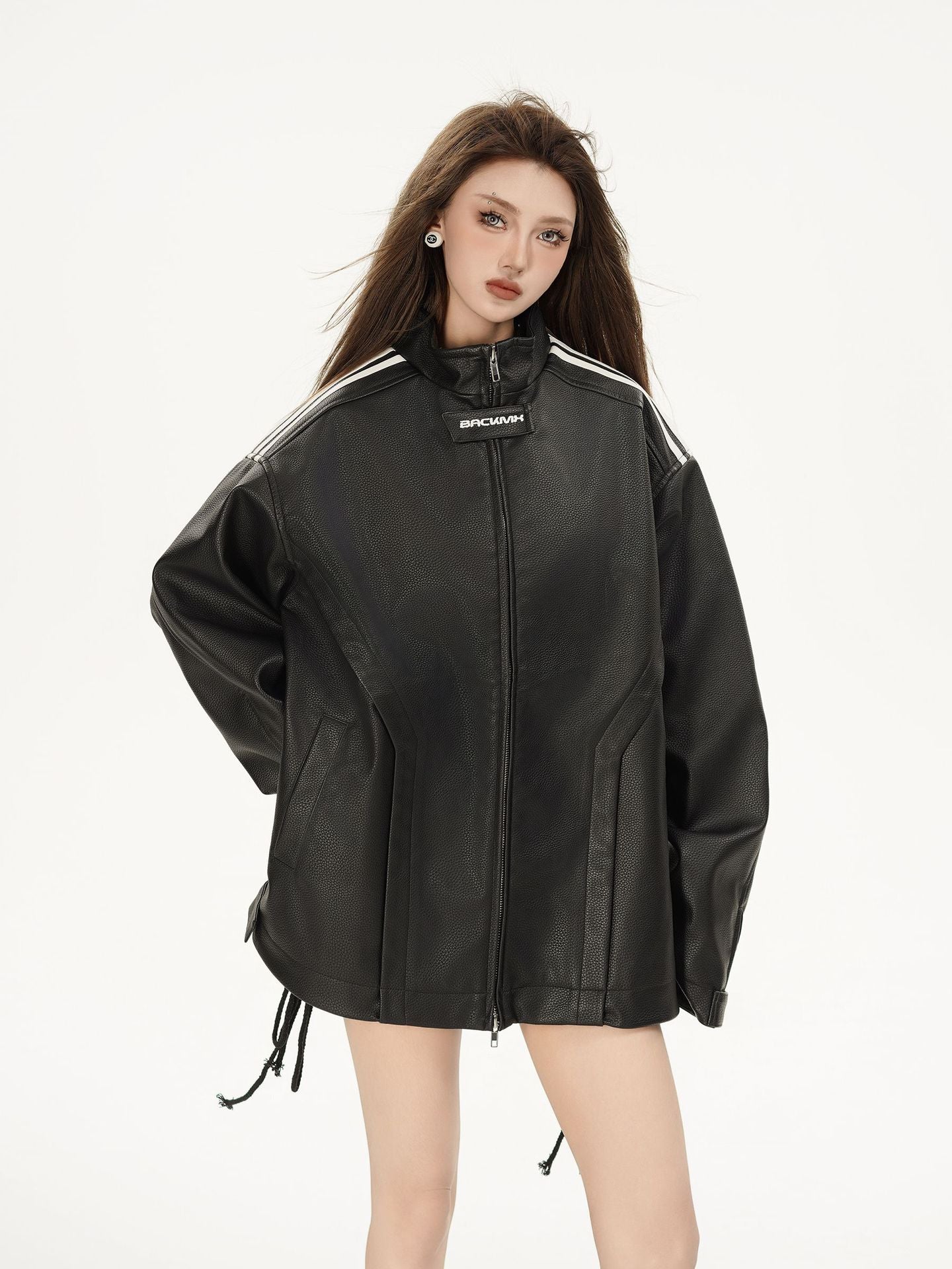 TODAMU® Women's New American Retro Loose Leather Jacket