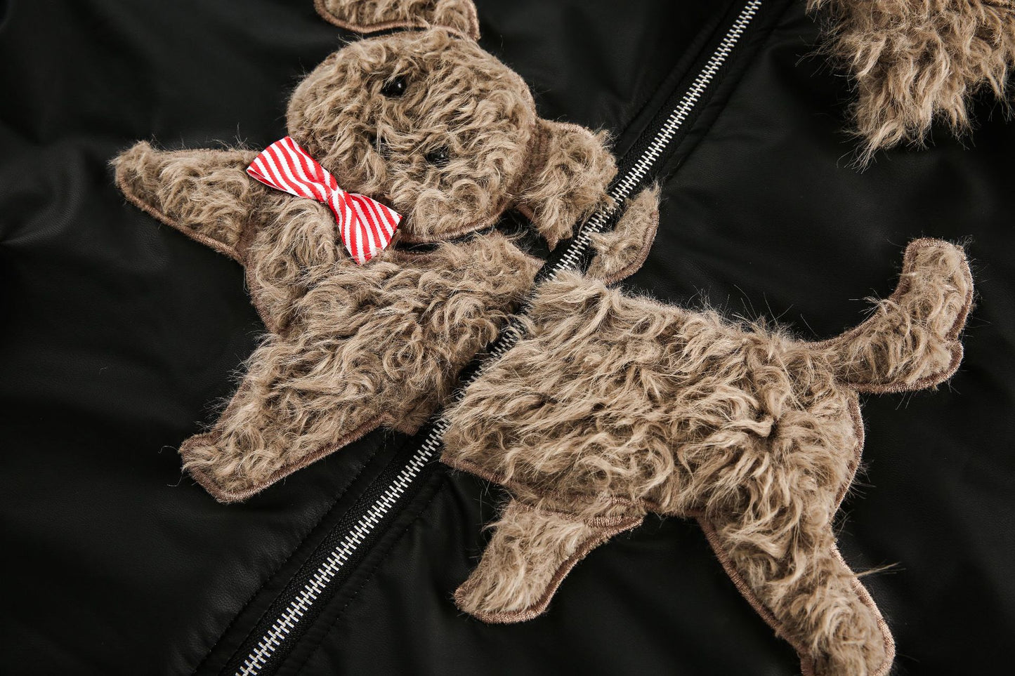 TODAMU® new winter new American cute embroidered fur collar cotton jacket