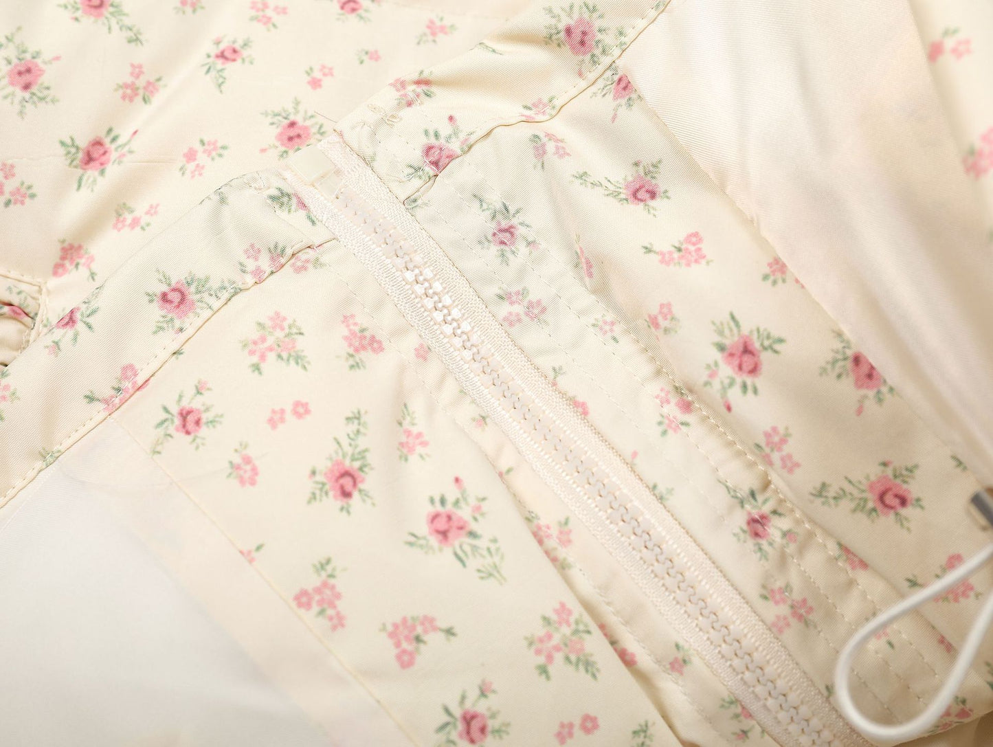 TODAMU® new winter new American retro girly floral all-over printed bow cotton jacket