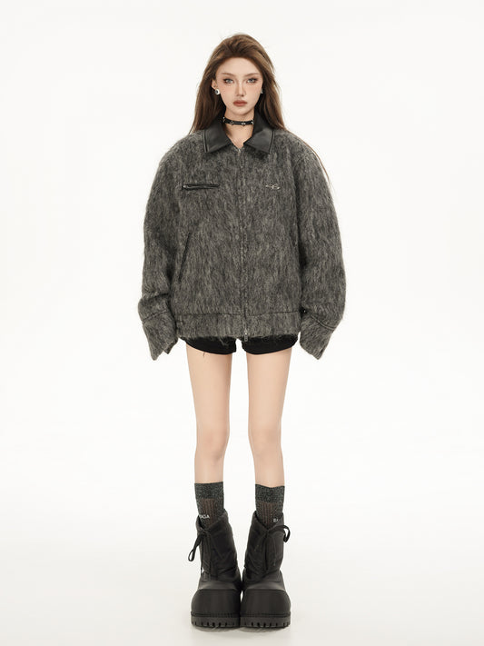 TODAMU® Women's New American Retro Loose Woolen Jacket