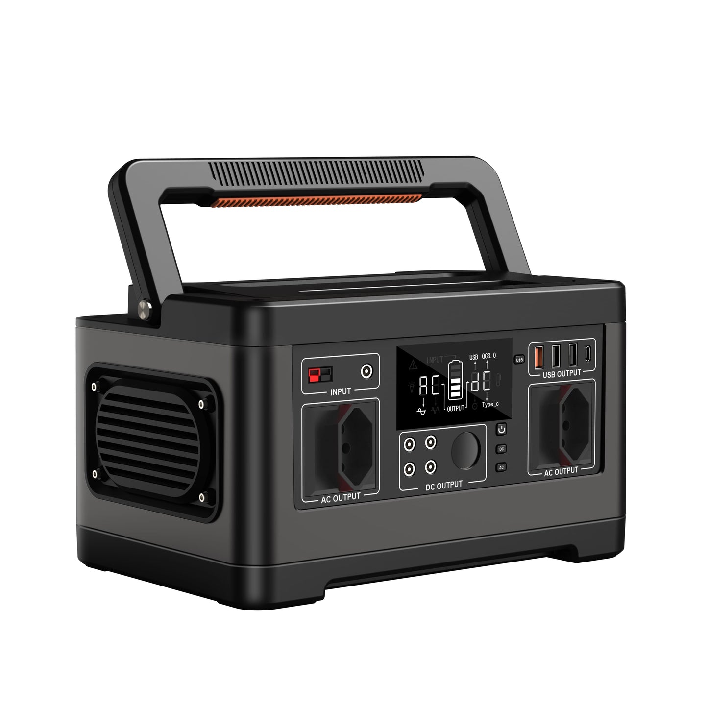 520Wh 500W Pure Sine Wave Lithium Battery Generator for Camping, Emergency, Home Backup