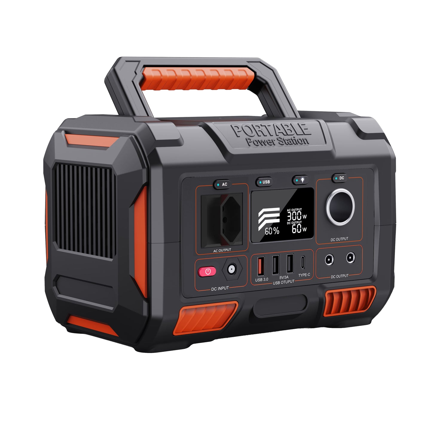 270Wh 300W Pure Sine Wave Portable Power Station for Camping, Emergency, Home Backup