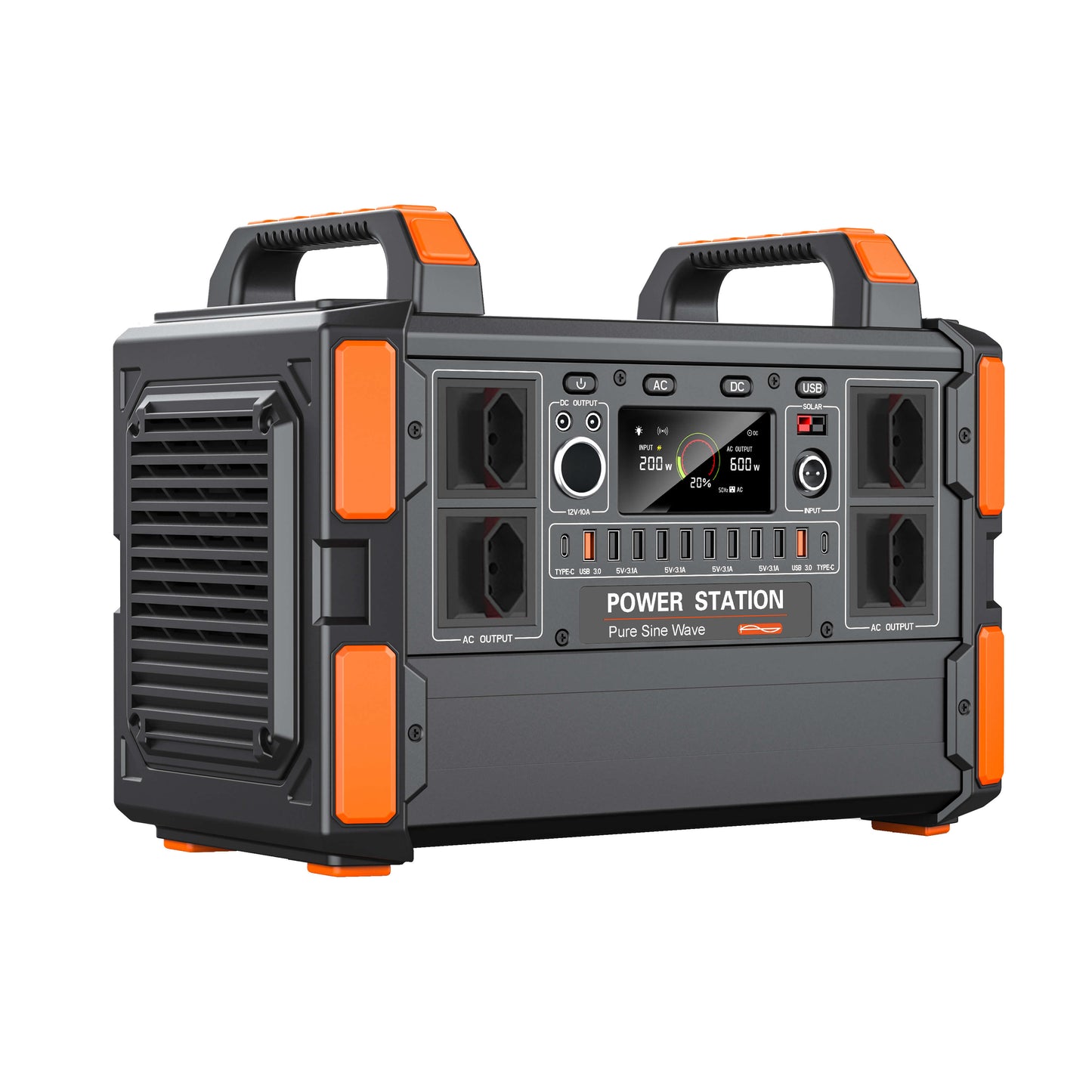 1008Wh 1000W Pure Sine Wave Portable Power Station with 8×USB