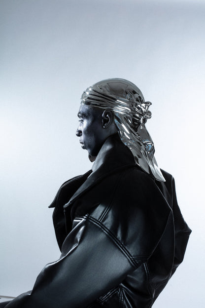 CHROME DURAG-Shop Silver durag shiny mesh