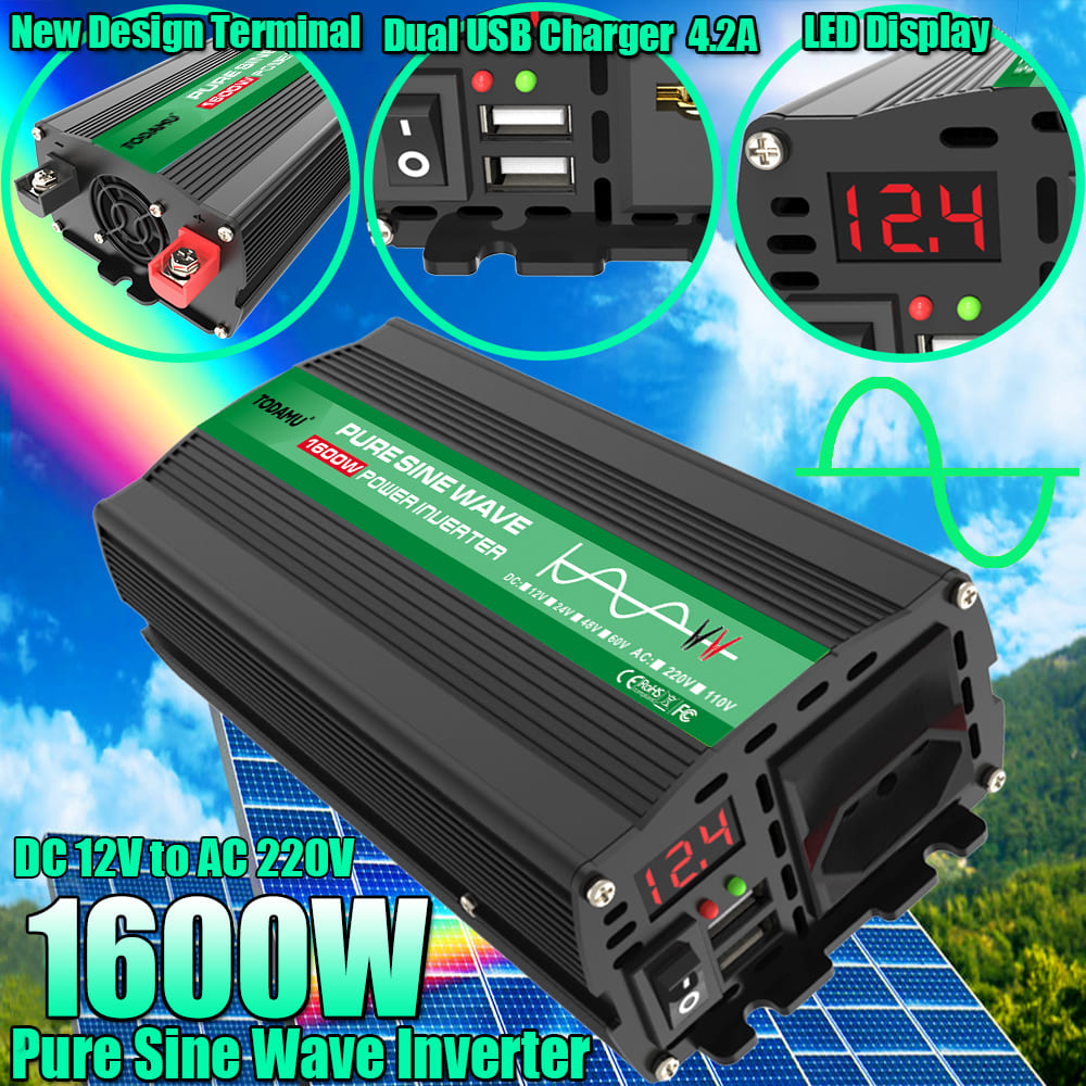 1600W Pure Sine Wave Power Inverter