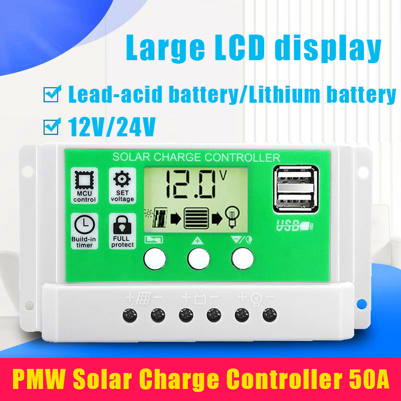 2600W 12V to 220V/110V Pure Sine Wave Inverter With Solar Panel and 50A 12V/24V Solar Controller