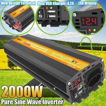 2000W Pure Sine Wave Power Inverter