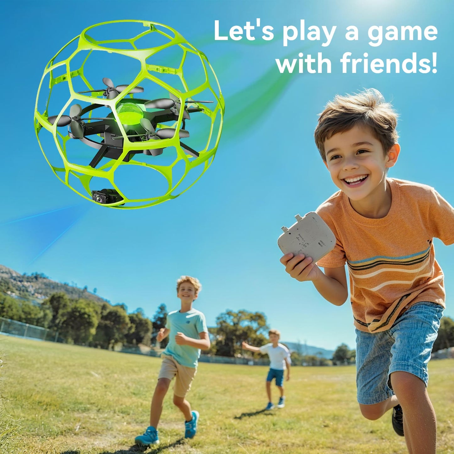 TODAMU H5 Camera Drone with 360° Protective Cage for Beginners