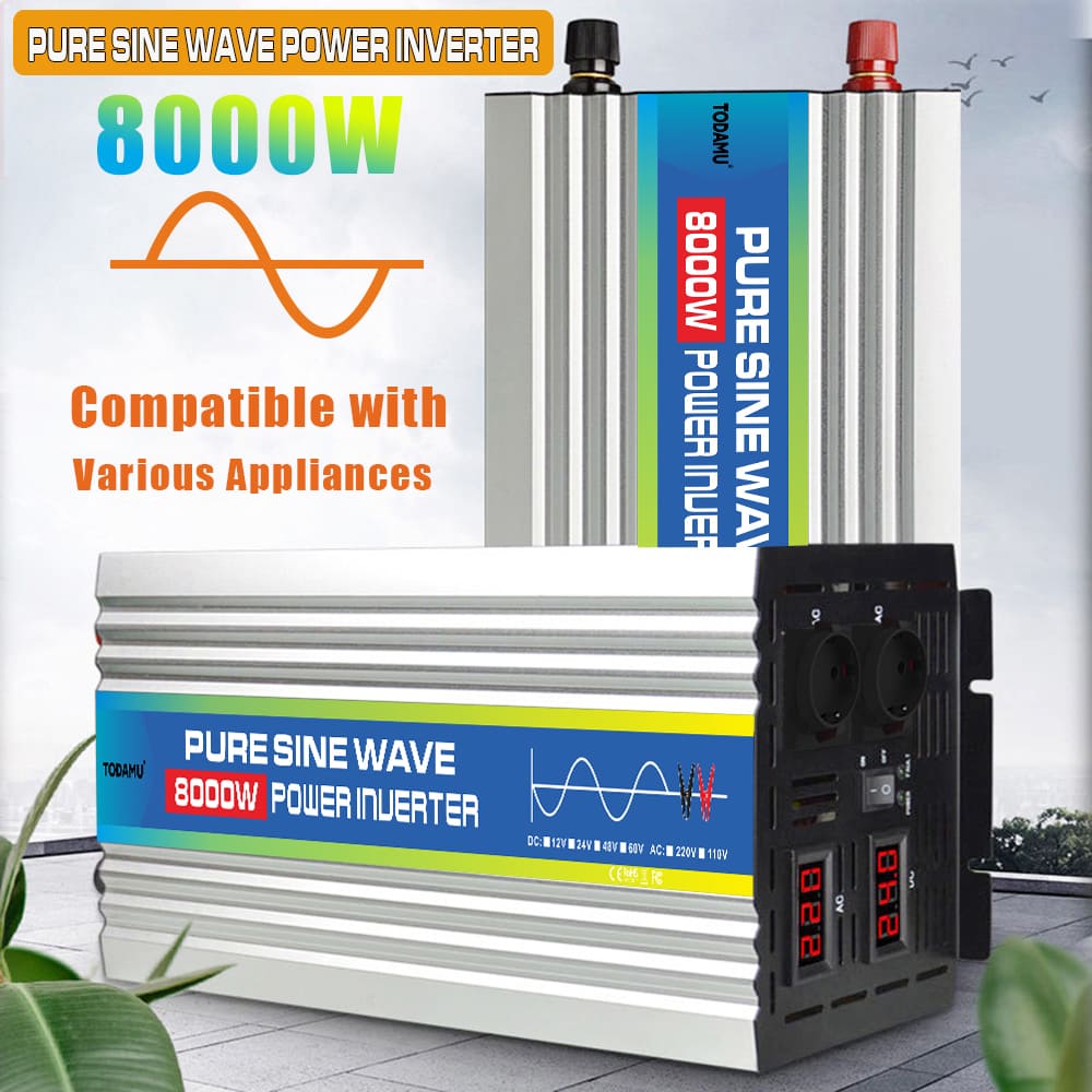 Peak Power 8000W 12V/24V/48V/60V Pure Sine Wave Power Inverter