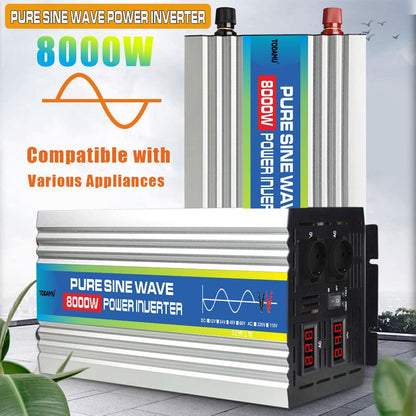 Peak Power 8000W 12V/24V/48V/60V Pure Sine Wave Power Inverter