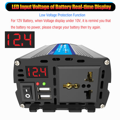 110V/220V 1000W Inverter With Solar Panel and 50A Solar Controller