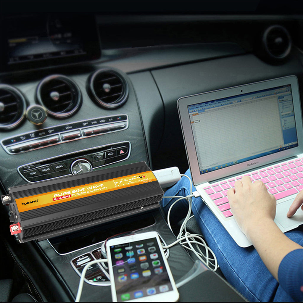 2000W 12V to 110V/220V Pure Sine Wave inverter With Solar Panel and 50A 12V/24V Solar Controller