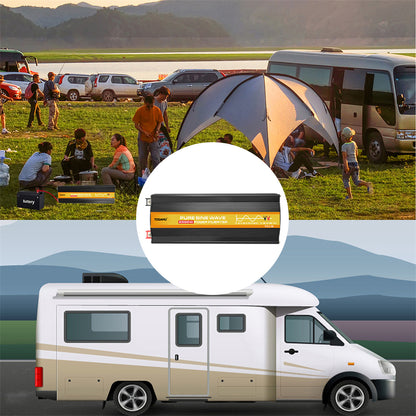 2000W 12V to 110V/220V Pure Sine Wave inverter With Solar Panel and 50A 12V/24V Solar Controller