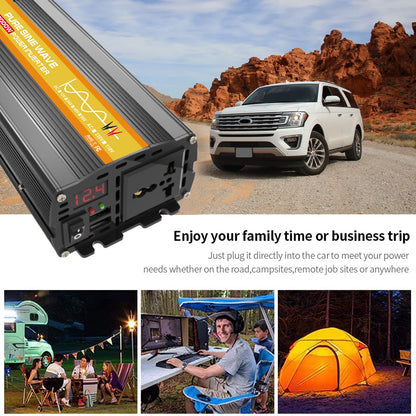 2000W 12V to 110V/220V Pure Sine Wave inverter With Solar Panel and 50A 12V/24V Solar Controller