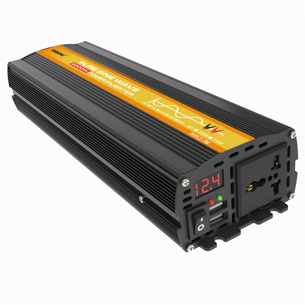 2000W 12V to 110V/220V Pure Sine Wave inverter With Solar Panel and 50A 12V/24V Solar Controller