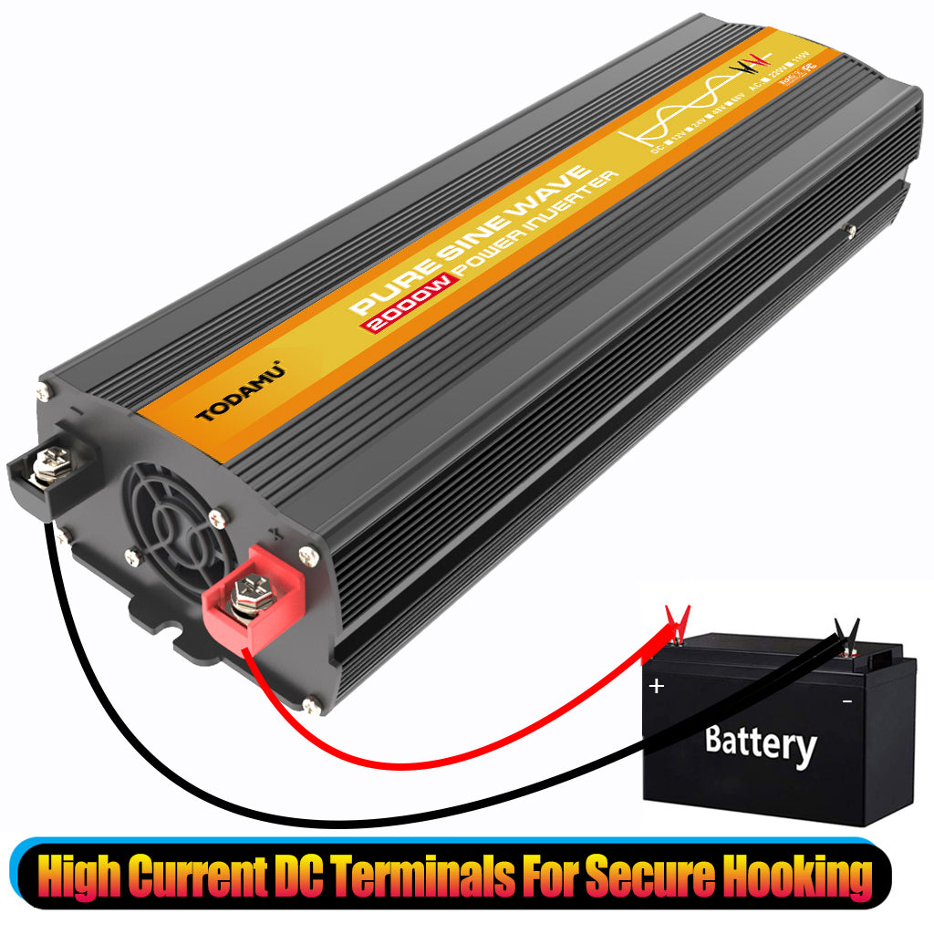 2000W 12V to 110V/220V Pure Sine Wave inverter With Solar Panel and 50A 12V/24V Solar Controller