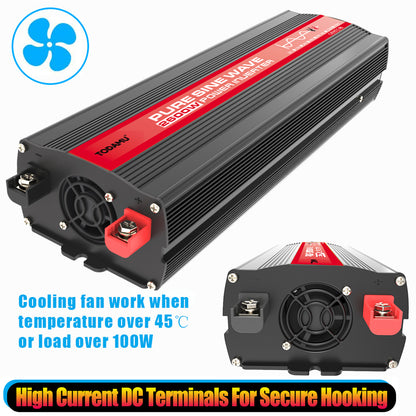 2600W 12V to 220V/110V Pure Sine Wave Inverter With Solar Panel and 50A 12V/24V Solar Controller