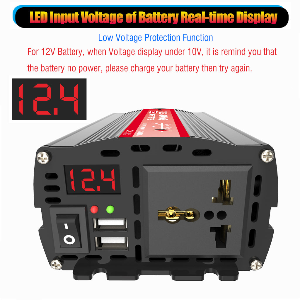 2600W 12V to 220V/110V Pure Sine Wave Inverter With Solar Panel and 50A 12V/24V Solar Controller