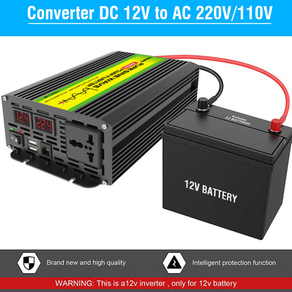 12V to 220V/110V 3000W Pure Sine Wave Inverter with Solar panel and 50A solar controller
