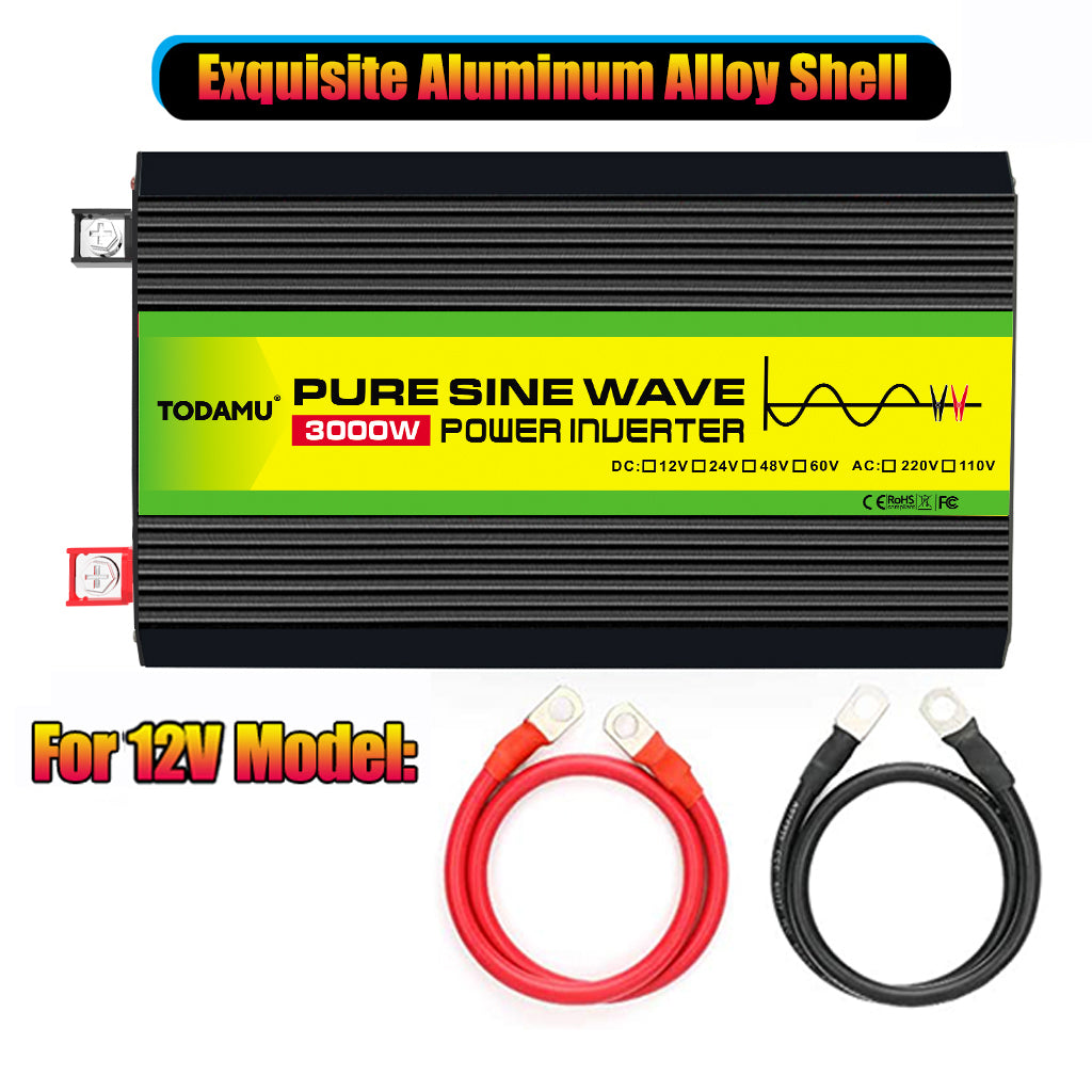 12V to 220V/110V 3000W Pure Sine Wave Inverter with Solar panel and 50A solar controller