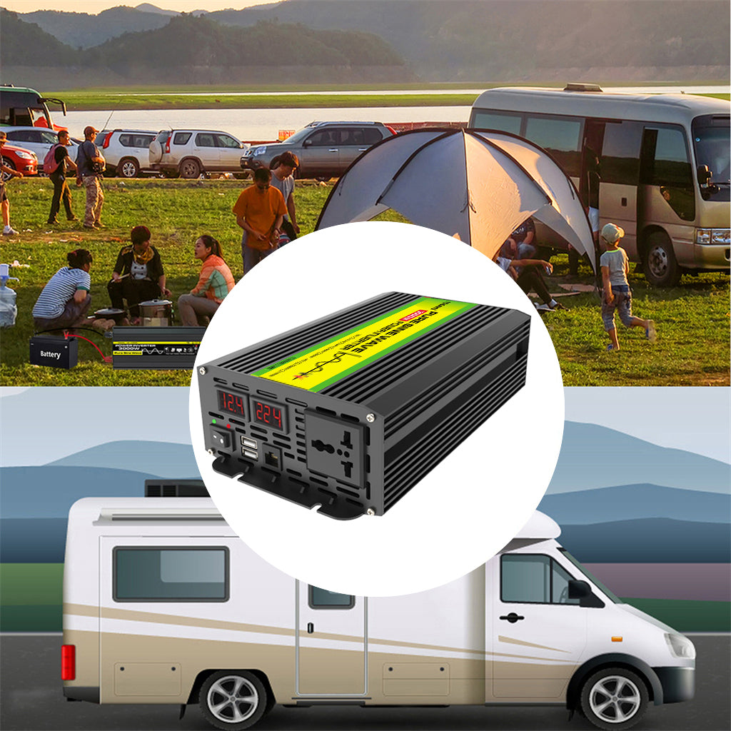 12V to 220V/110V 3000W Pure Sine Wave Inverter with Solar panel and 50A solar controller