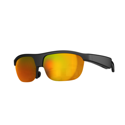 G02 Smart Glasses Polarized Sunglasses with Bluetooth Speaker,Athletic/Outdoor UV Protection and Voice Control for Phone