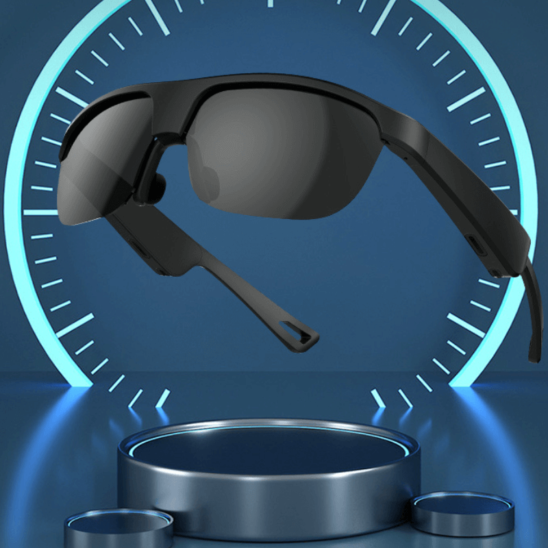 G02 Smart Glasses Polarized Sunglasses with Bluetooth Speaker,Athletic/Outdoor UV Protection and Voice Control for Phone