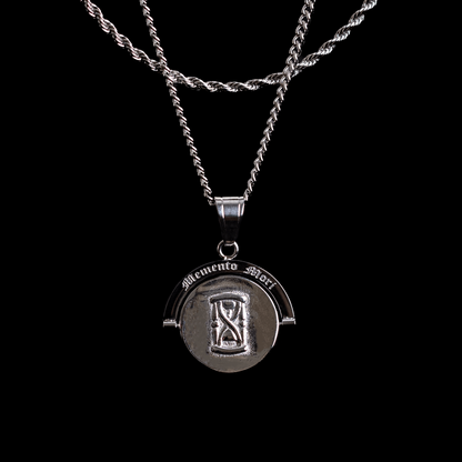 'Memento Mori' - Double Sided Pendant ( Silver )