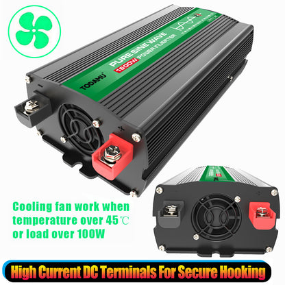 International Plug 1600W Pure Sine Wave Power Inverter