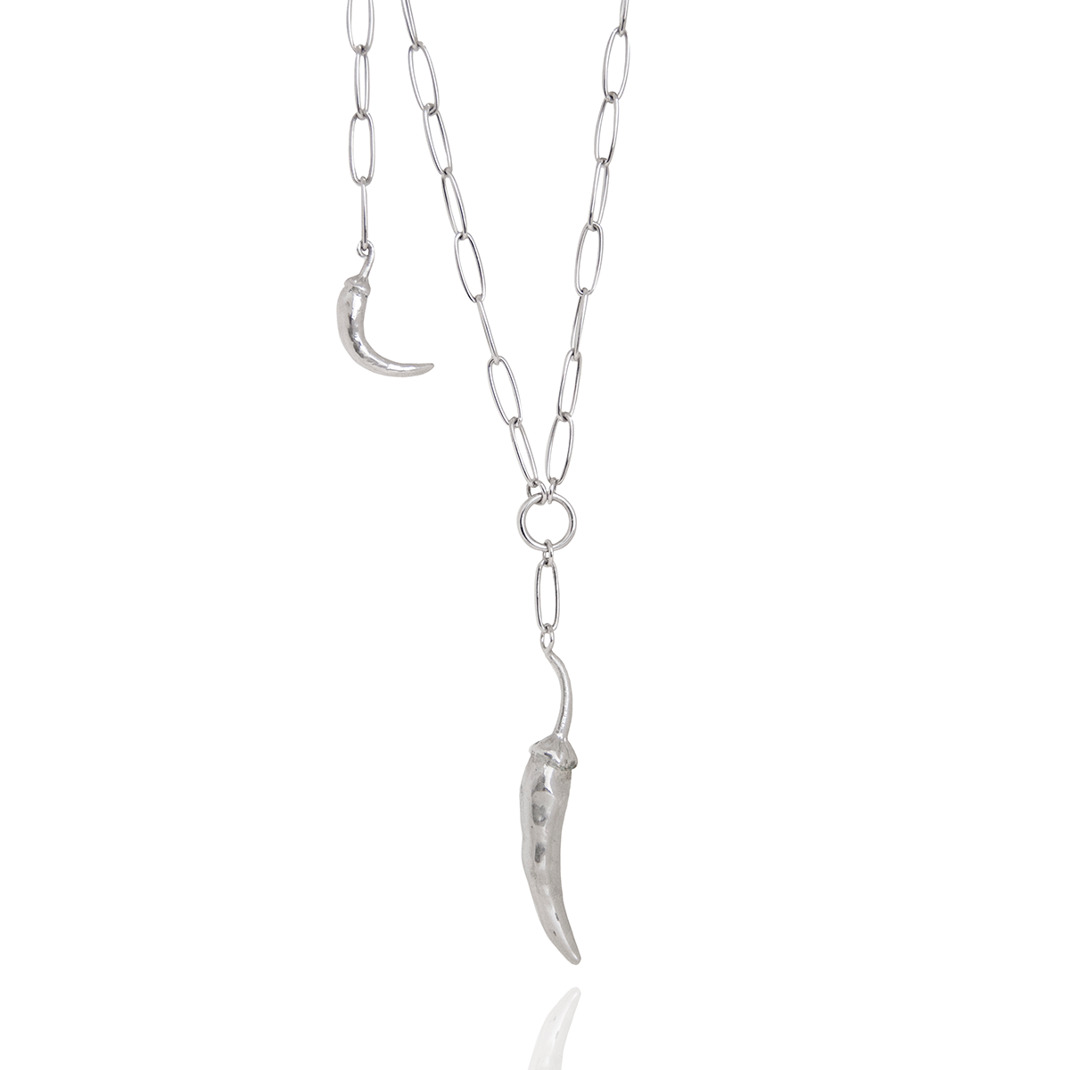 Silver Chili Necklace