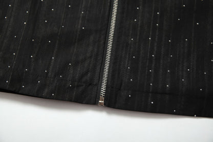 TODAMU® Women's American retro trendy brand printed rhinestone sports jacket