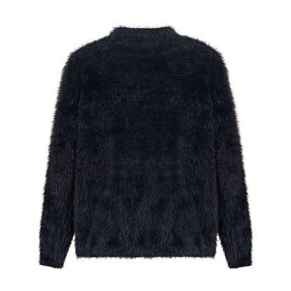 TODAMU® Women's American retro letter pattern loose round neck sweater