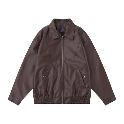 TODAMU® Women's New American Couple Style Loose Leather Jacket