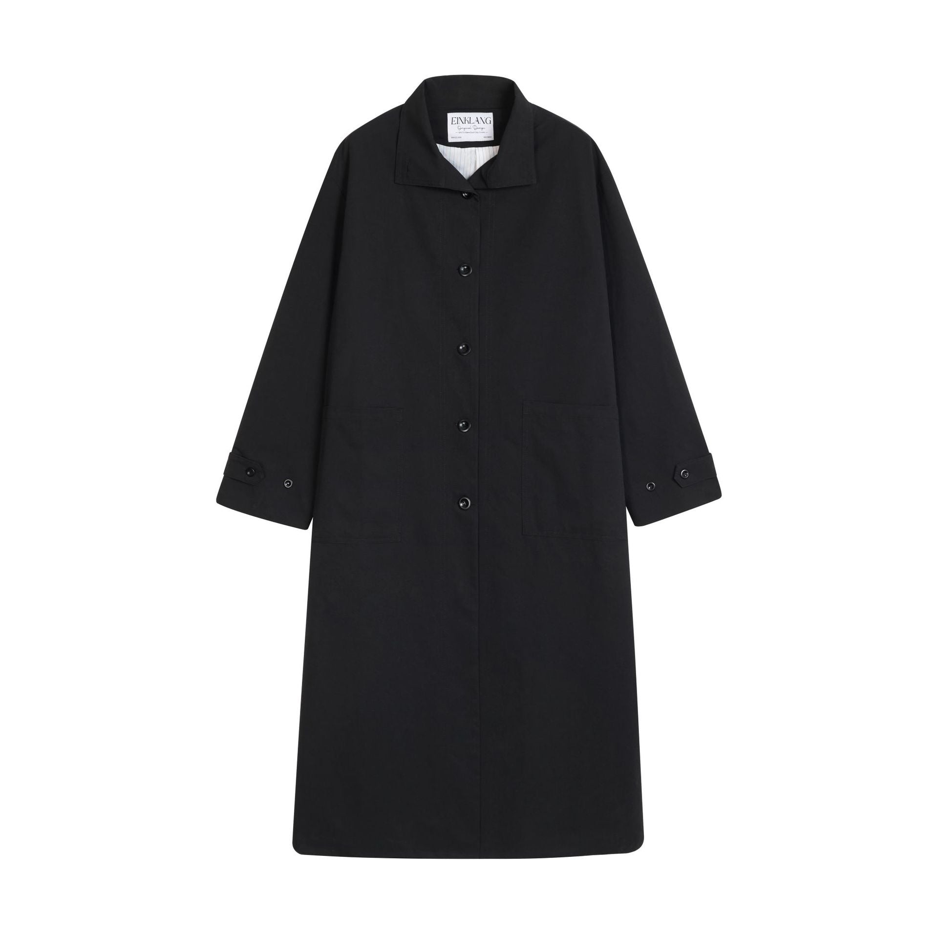 TODAMU® Loose-Fit Stand Collar Trench Coat