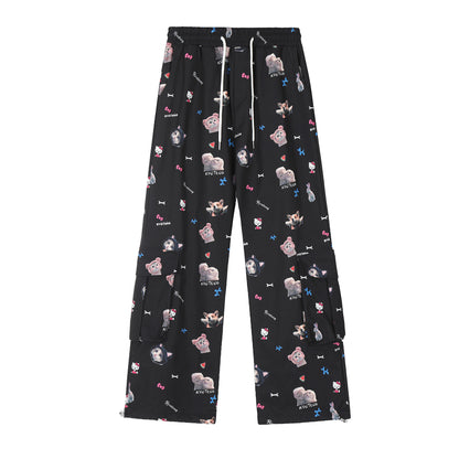TODAMU® Women's Clothing Cute Printed Casual Trousers