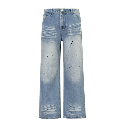 TODAMU® merican Retro Street Trend Washed Denim Trousers