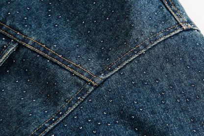 TODAMU® new winter new American retro heavyweight lamb wool denim cotton jacket