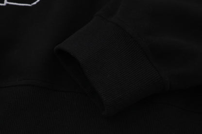 TODAMU® Women's Short American Printed Lace Trimmed Hooded Sweatshirt