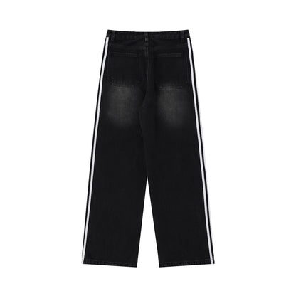 TODAMU® Women's Clothing New American Retro Street Fashion Washed Jeans Trousers