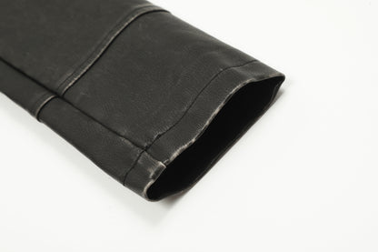 TODAMU® Women's American Retro Hot Girl Short Motorcycle Leather Jacket