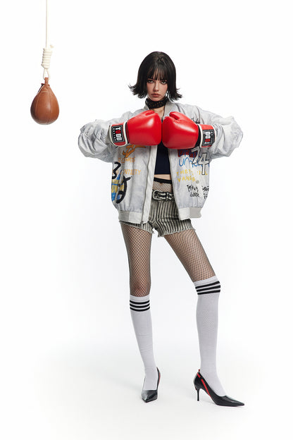 TODAMU® American retro graffiti pioneer flight jacket