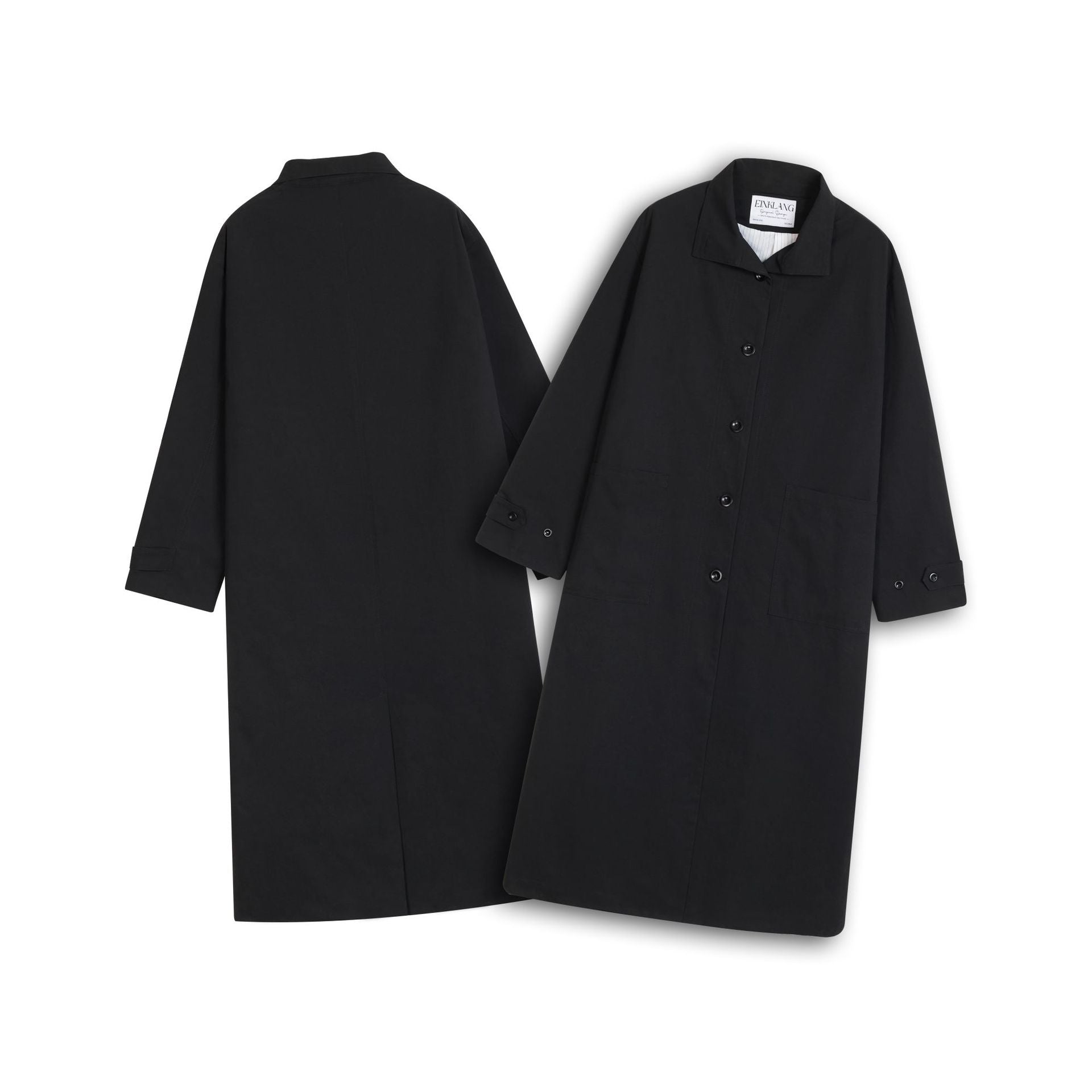 TODAMU® Loose-Fit Stand Collar Trench Coat