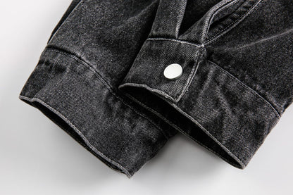 TODAMU® Women's New American Retro Ethnic Contrast Color Stitching Denim Jacket