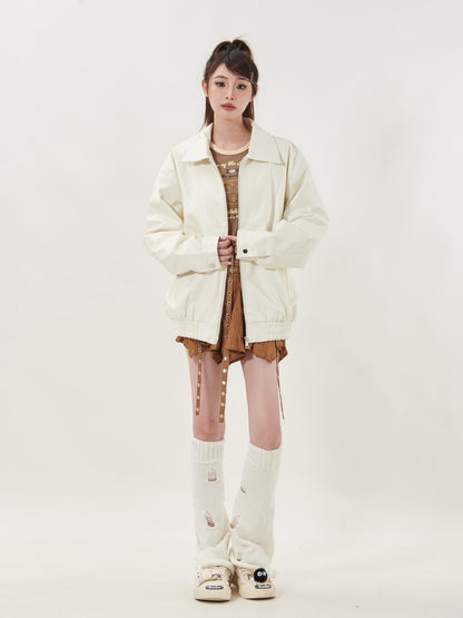 TODAMU® Women's New American Couple Style Loose Leather Jacket