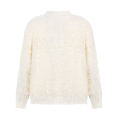 TODAMU® Women's American retro letter pattern loose round neck sweater